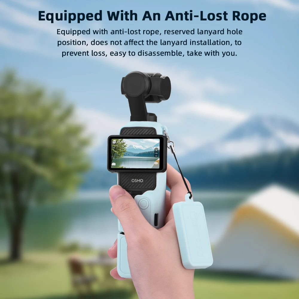 DJI OSMO Pocket 3 용 케이스 실리콘 보호 커버 Pocket3 케이스 카메라 쉘 액세서리 용 스크래치 방지 렌즈 캡 보호대