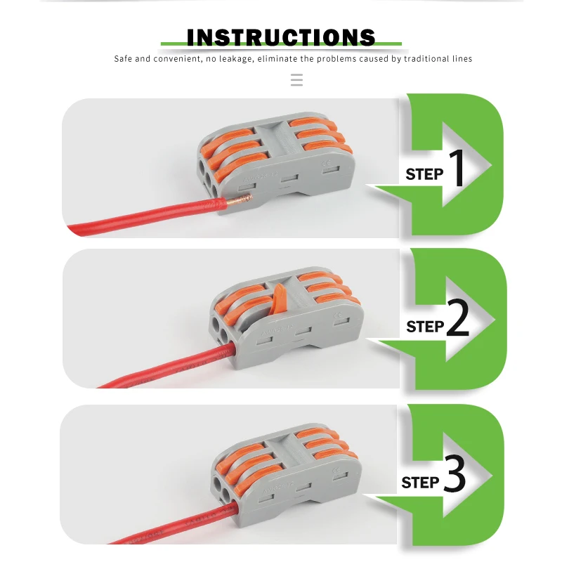 5PCS 고속 와이어 커넥터 푸시 인 전기 터미널 블록 케이블 연결 용 범용 접합 배선 케이블 커넥터 SPL 