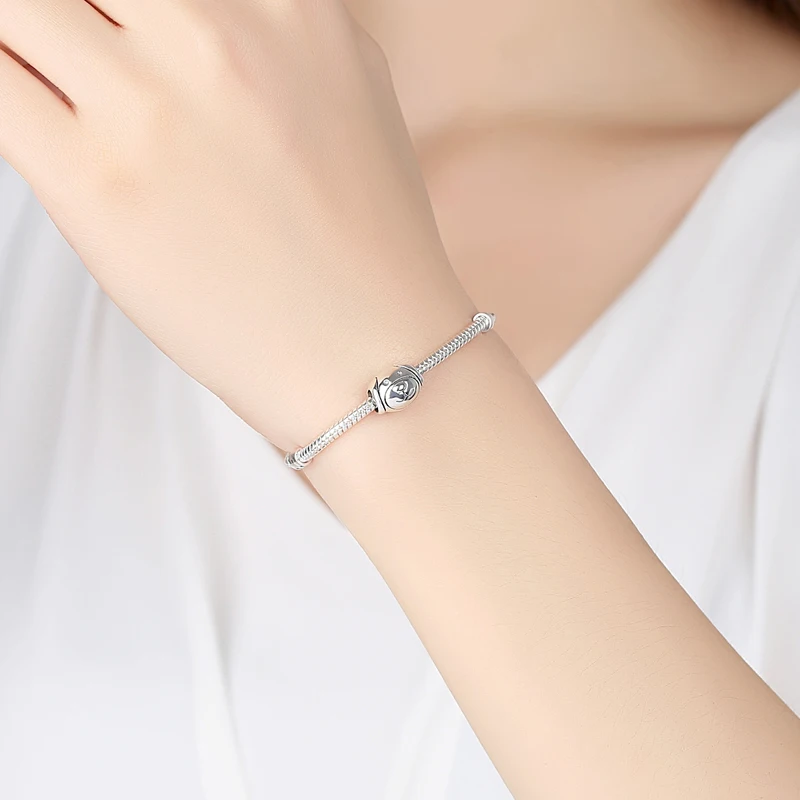 원래 925 스털링 실버 매력 사랑 애완 동물 개 고양이 발 인쇄 펜던트 비즈 맞는 팬 팔찌 목걸이 여성 DIY 쥬얼리