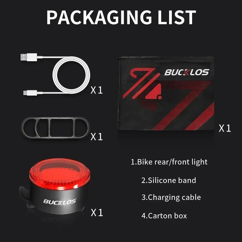 BUCKLOS COB 자전거 미등 헤드 라이트 USB 충전식 자전거 안전 경고등 MTB LED 전면 후면 랜턴 사이클링 램프 세트