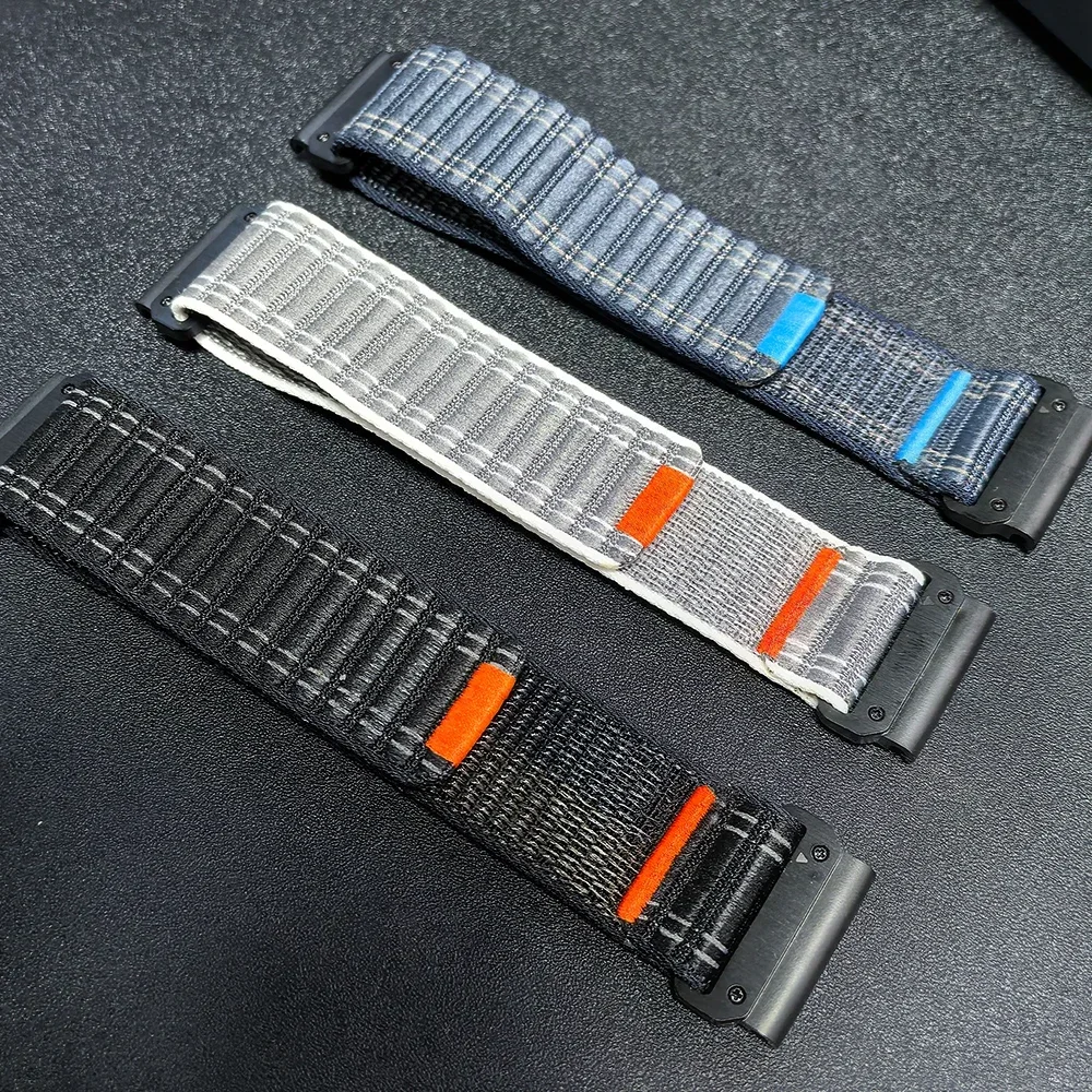 Garmin Fenix ​​E 8 47mm 51mm 7 7X 6 6X 5 5X Plus/Enduro 3/Epix Pro Gen 2 스트랩 팔찌용 QuickFit 22mm 26mm 우븐 나일론 밴드