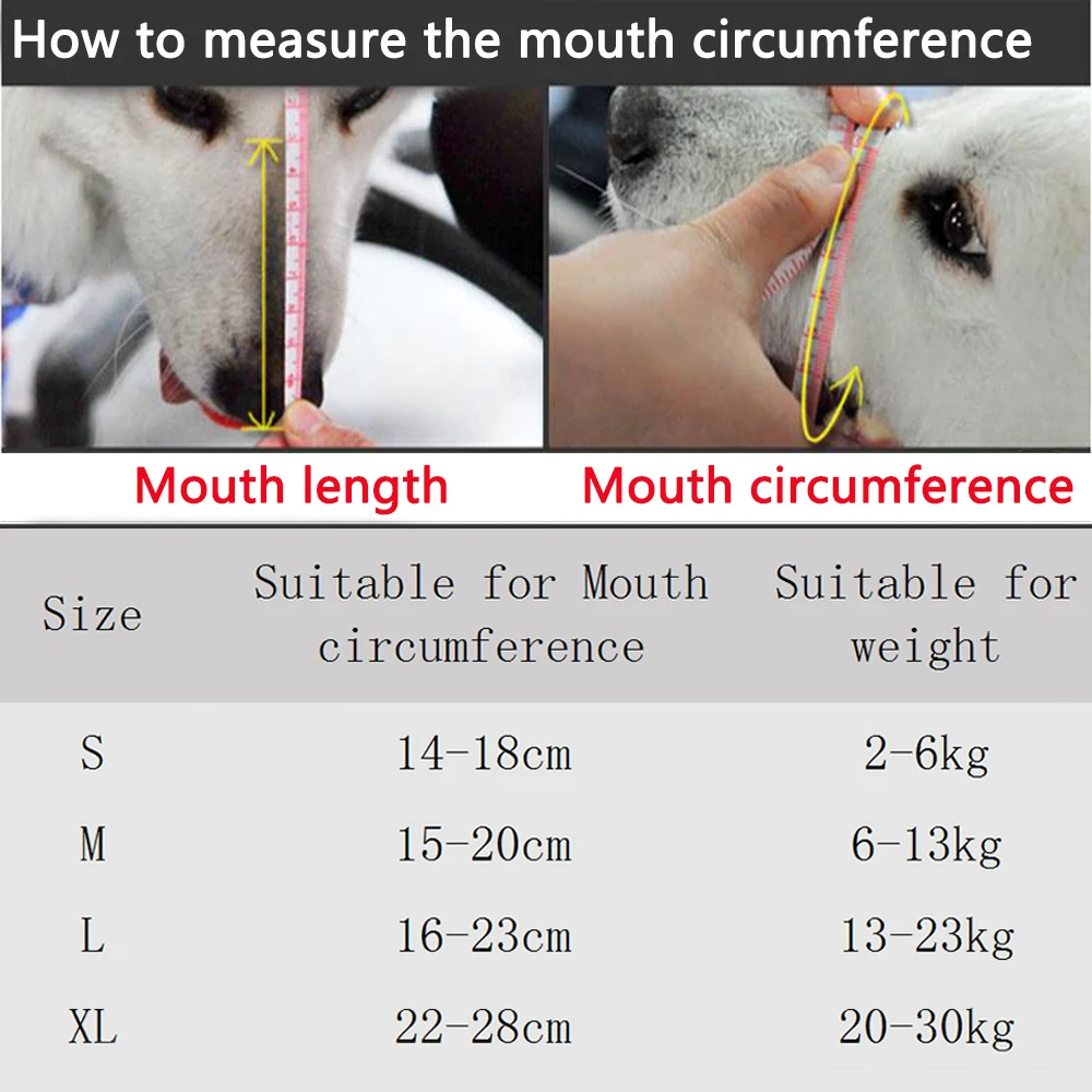 개를위한 안티 짖는 개 총구 조정 가능한 메쉬 통기성 애완 동물 입 커버 총구 작은 중형 개를위한 Anti-biting 애완 동물 용품