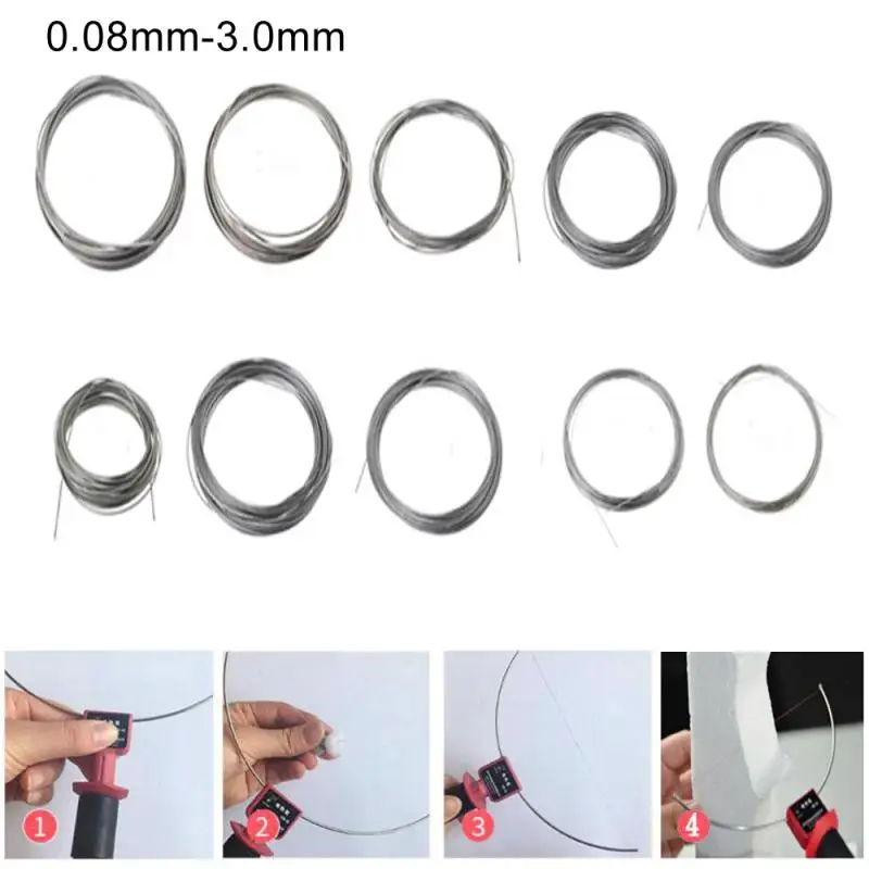 1-50M 가열 와이어 0.08-3mm 직경 니크롬 와이어 커팅 폼 저항 와이어 합금 가열 원사 니크롬 전기 가열 코일