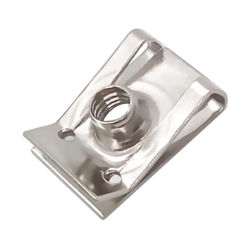 10pcs 스테인레스 스틸 U 형 클립 플레이트 리프 스프링 너트 M6 M5 M4 M8 8mm 5mm 6mm 4mm 리드 너트 자동차 오토바이 스쿠터 ATV