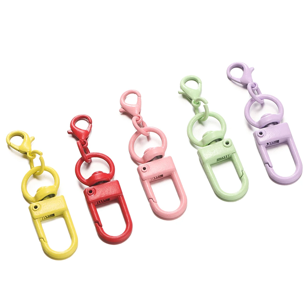 5/10Pcs DIY 열쇠 고리 가방 펜 던 트 액세서리에 대 한 14mm 랍스터 걸쇠와 다채로운 합금 스냅 랍스터 걸쇠 후크 도매