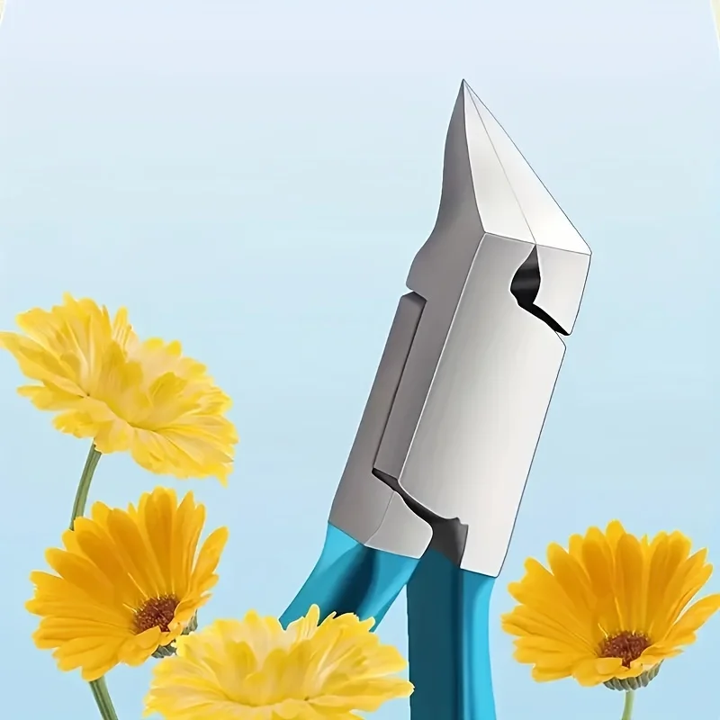 내향성 및 두꺼운 손톱용 발톱깎이 직선 블레이드 1개 - 스테인레스 스틸 및 날카로운 뾰족한 팁 내향성 손톱깎이 - W