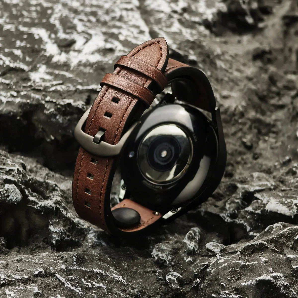 삼성 갤럭시 시계 7/6/5/4 용 20mm 22mm 가죽 스트랩 Xiaomi Redmi Watch 3 Lite/Active 용 40 44mm 기어 밴드 빈티지 팔찌