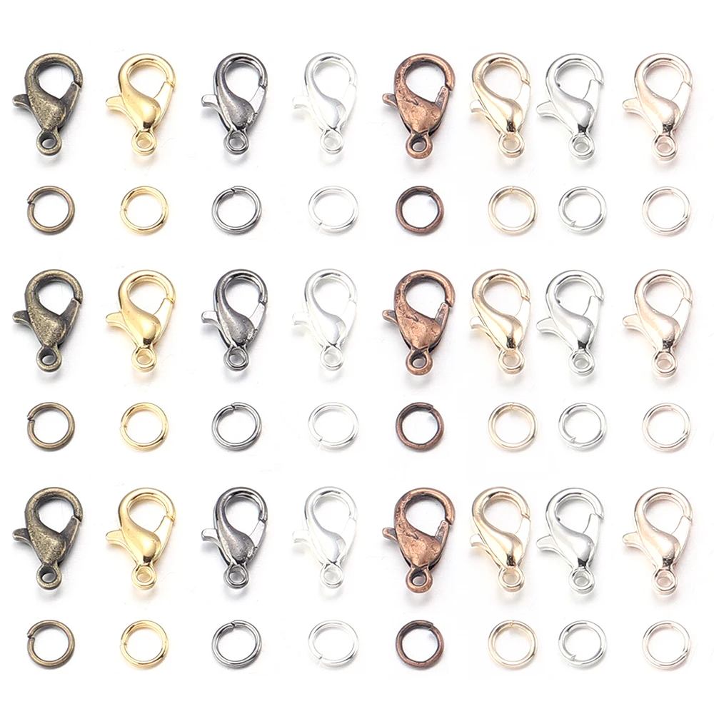 50 개/몫 점프 링이있는 금속 랍스터 걸쇠 후크 목걸이 결과 용 엔드 걸쇠 커넥터 Diy 쥬얼리 액세서리 만들기 title=50 개/몫 점프 링이있는 금속 랍스터 걸쇠 후크 목걸이 결과 용 엔드 걸쇠 커넥터 Diy 쥬얼리 액세서리 만들기 
