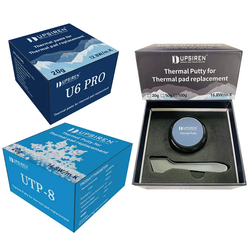 UPSIREN 열 퍼티 UTP-8 U6 UX VGA GPU IC 프로세서 액체 열 패드 열 차단 퍼티 열 패드 교체