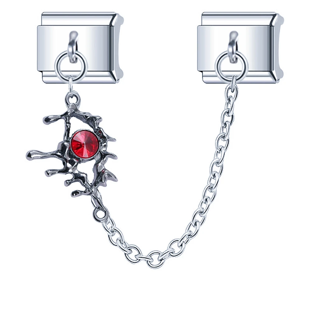 패션 빛나는 활 천사 날개 크로스 맞춤 링크 이탈리아어 매력 맞는 9mm 팔찌 스테인레스 스틸 DIY 쥬얼리 커플 만들기