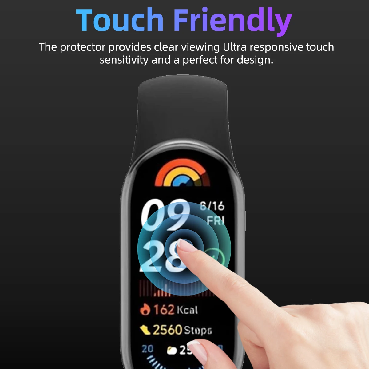 Xiaomi Mi Band 9용 화면 보호기, TPU 풀 커버리지 긁힘 방지 HD 보호 필름, Miband 9용 액세서리(유리 아님)