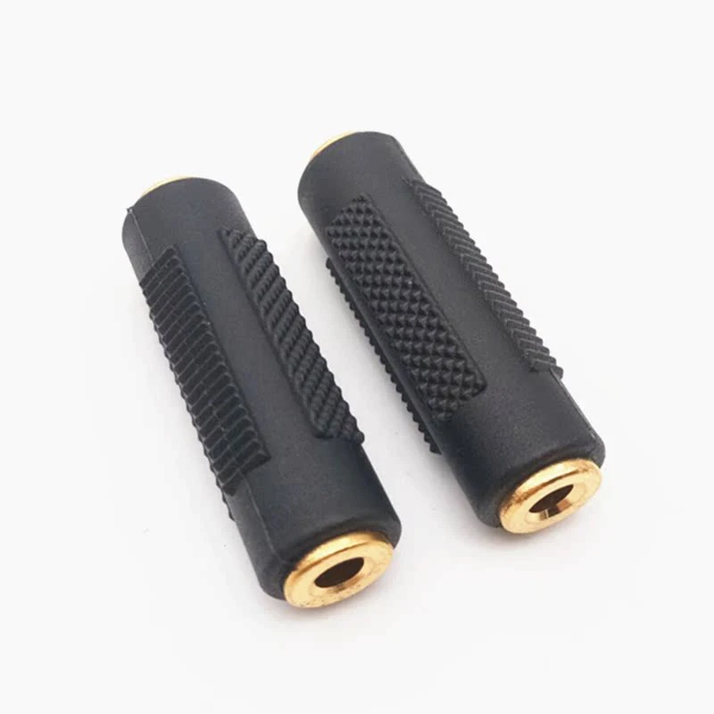 2PCS 3.5mm 잭 커플러 금도금 3.5mm 암-3.5mm 암 잭 플러그 오디오 스테레오 커플러 소켓 어댑터 커넥터