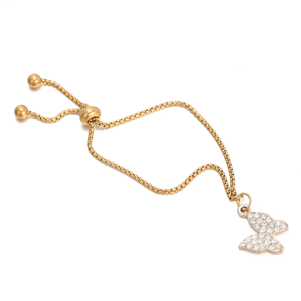 3 개/몫 스테인레스 스틸 슬라이드 팔찌 Coulissant 조정 가능한 체인 팔찌 쥬얼리에 대 한 고무 구슬 액세서리 만들기