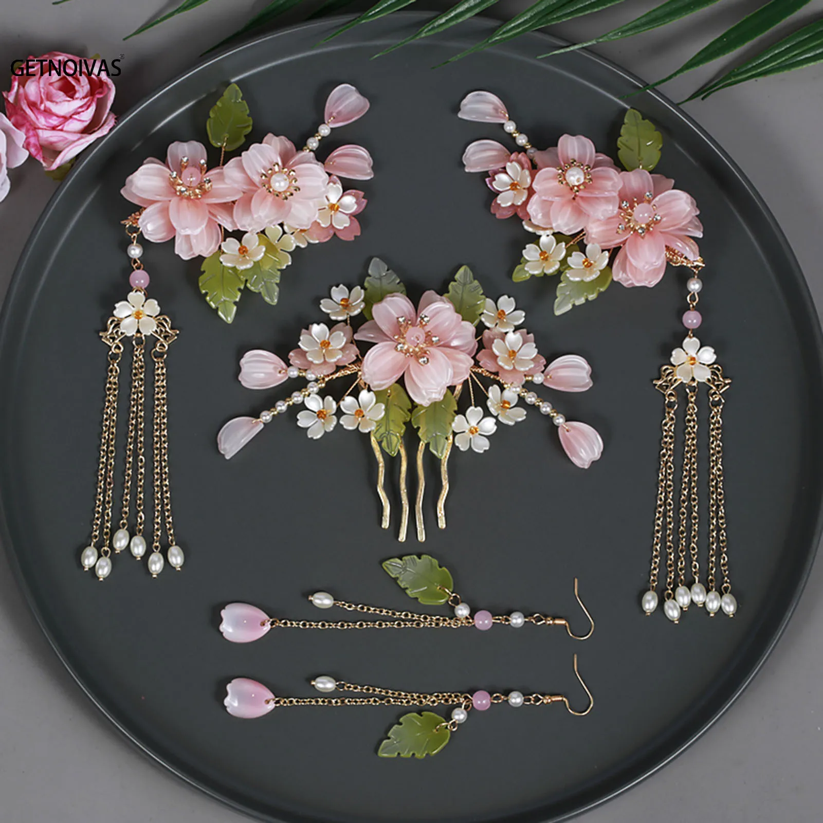 중국어 Hanfu 헤어 액세서리 세트 헤어 클립 머리핀 Haircomb 신부 머리 장식 레트로 웨딩 헤어 액세서리 모자를 쓰고 있죠 선물 title=중국어 Hanfu 헤어 액세서리 세트 헤어 클립 머리핀 Haircomb 신부 머리 장식 레트로 웨딩 헤어 액세서리 모자를 쓰고 있죠 선물