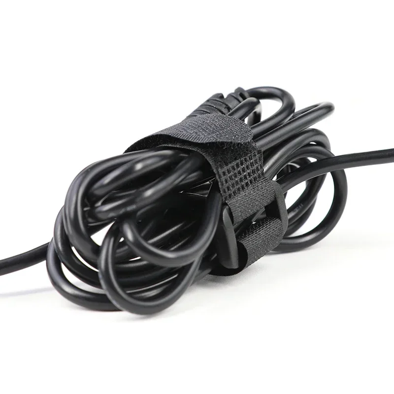 케이블 타이 재사용 가능한 자체 접착 검정색 너비 20mm 나일론 스트랩 역방향 버클 라인 와이어 주최자 후크 루프 번들 패스너