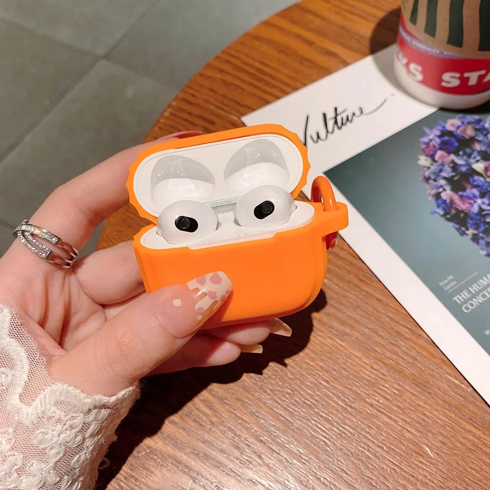 AirPods 4 3 용 간단한 부드러운 액체 실리콘 케이스 Apple airpods Pro 2 1 Funda 용 무선 블루투스 이어폰 보호 커버