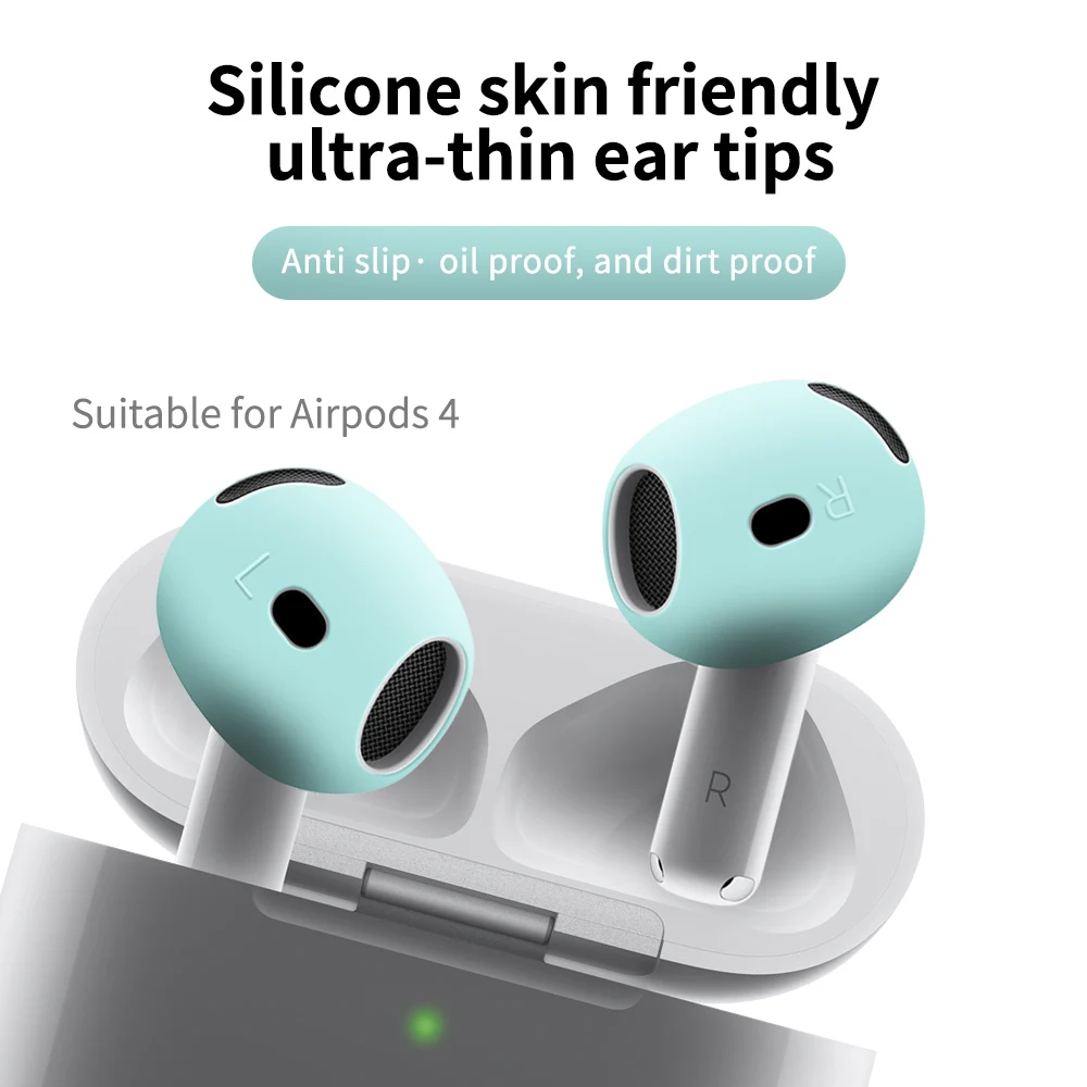 AirPods 4 용 새 커버 4 번째 실리콘 보호 케이스 스킨 커버 Apple AirPods 4 세대 커버 팁 액세서리 용 이어 패드 title=AirPods 4 용 새 커버 4 번째 실리콘 보호 케이스 스킨 커버 Apple AirPods 4 세대 커버 팁 액세서리 용 이어 패드 