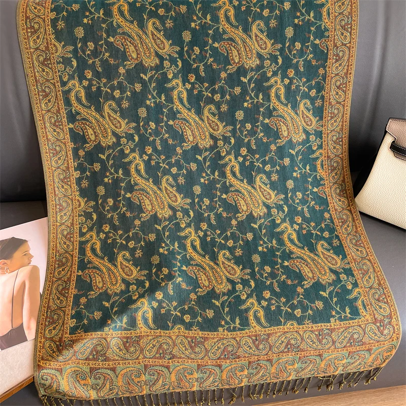 럭셔리 브랜드 가을 캐시미어 파시미나 숄, 레이디 랩, 따뜻한 겨울 스카프 디자인, 프린트 여성 풀라드 코튼 스톨 스카프 2023