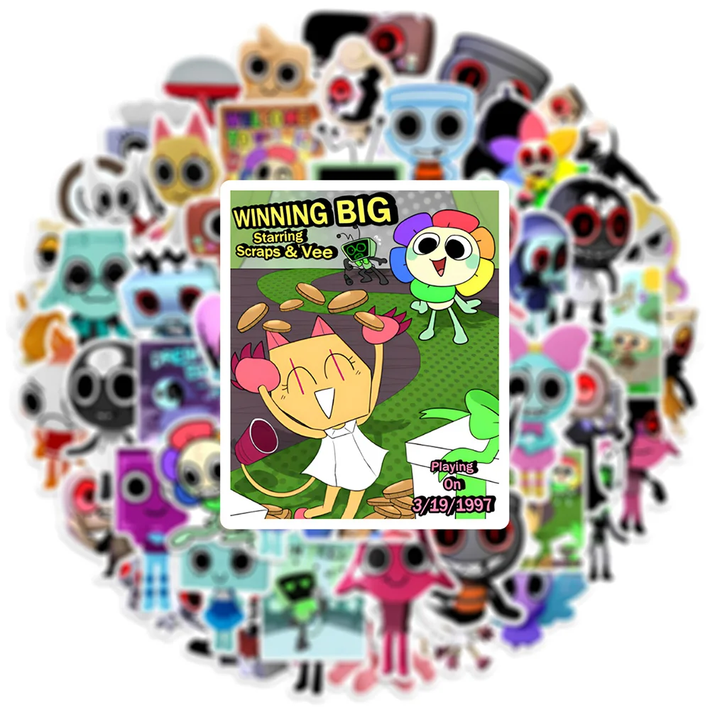 10/30/50PCS 재미 있은 Dandys 세계 만화 스티커 DIY 장식 방수 스케이트 보드 노트북 수하물 노트북 전화 냉장고 데칼