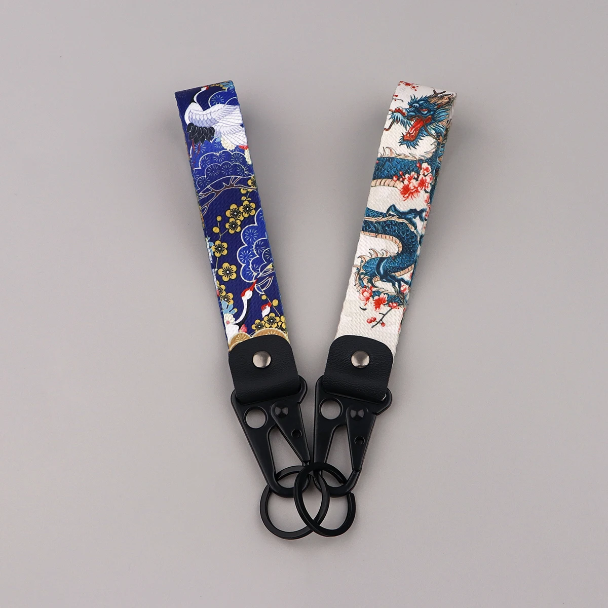 여성을위한 반 고흐 키 체인 남성 별이 빛나는 하늘 짧은 손목 스트랩 일본 파도 자동차 열쇠 고리 배낭 펜던트 쥬얼리 휴일 선물