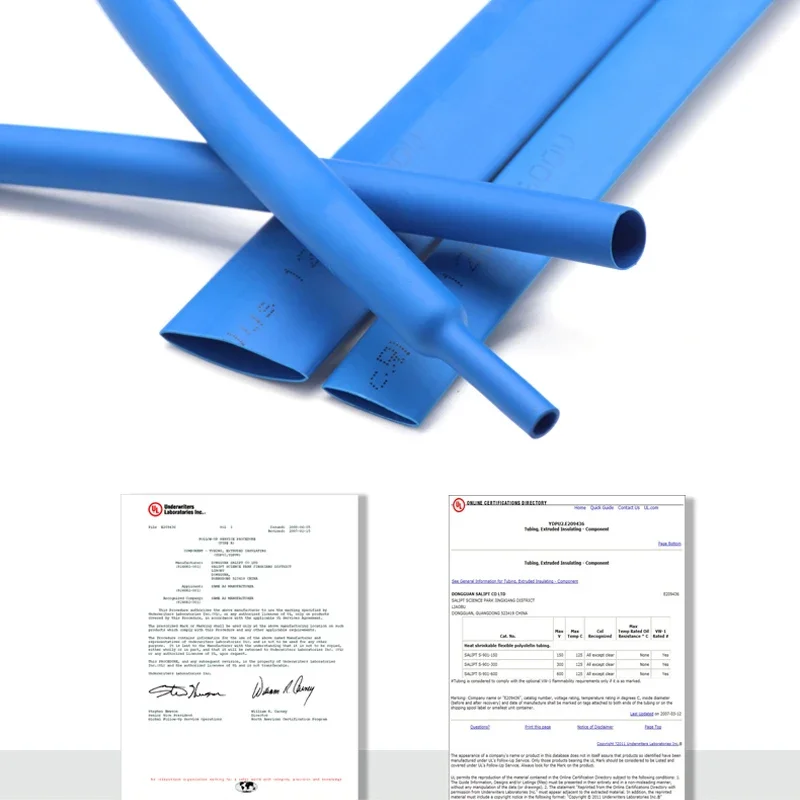 1 ~ 10m 파란색 열 수축 열수축 튜브 2:1 직경 0.6mm ~ 80mm 튜브 슬리브 DIY 랩 와이어 수리 케이블 보호기