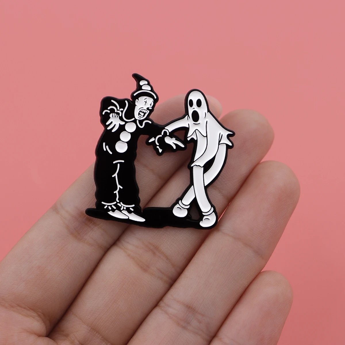 재미 있은 광대 에나멜 핀 공포 영화 브로치 소나무 옷깃 핀 배지 배낭 의류 액세서리 할로윈 쥬얼리 파티 선물