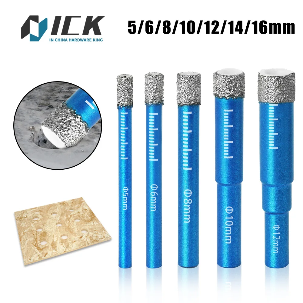 다이아몬드 Brazed 건식 드릴링 비트 도자기 컵 톱 세라믹 대리석 화강암 타일 구멍 오프너 구멍 톱 커터 1Pc 5-16mm 라운드 생크 title=다이아몬드 Brazed 건식 드릴링 비트 도자기 컵 톱 세라믹 대리석 화강암 타일 구멍 오프너 구멍 톱 커터 1Pc 5-16mm 라운드 생크 