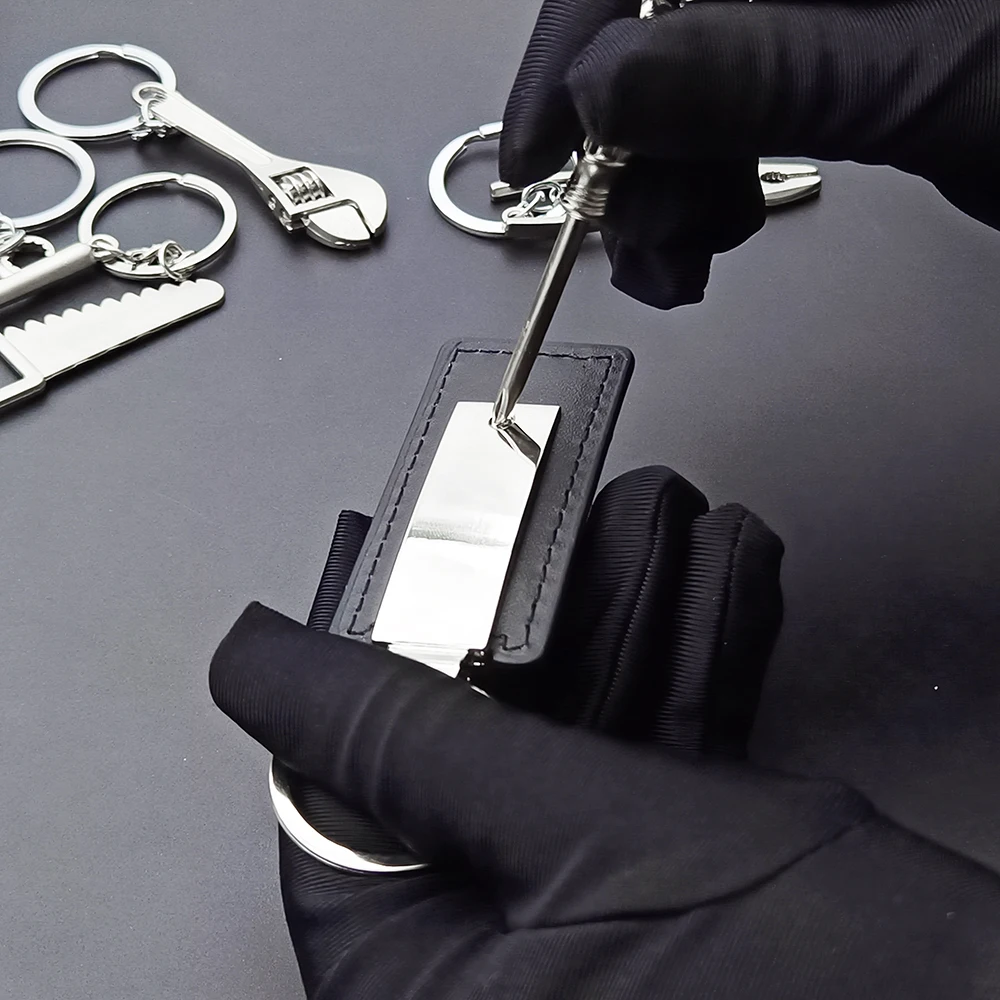 척 놀이 세트 미니 건설 멀티 DIY 장난감 작은 도구 금속 키 체인 크리 에이 티브 놀이 선물 자동차 열쇠 고리에 대한 모듬 디자인