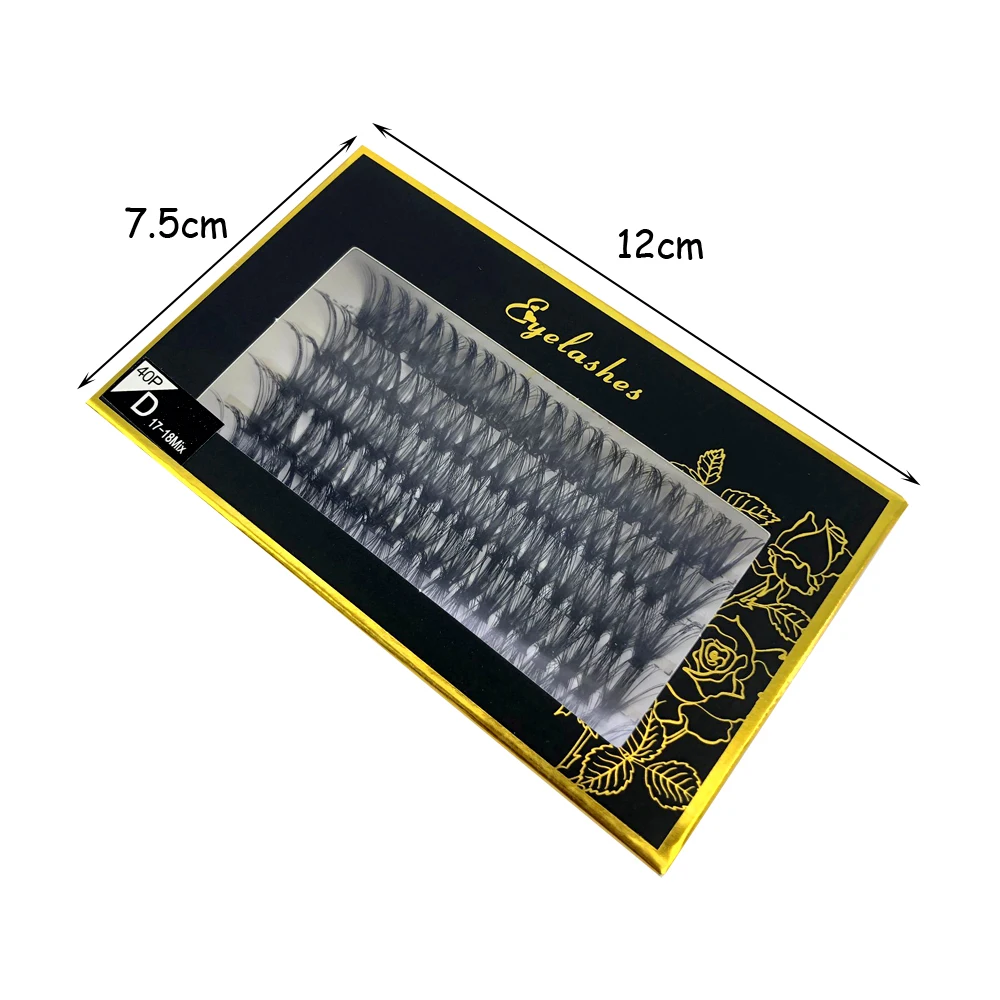 60D/80D 밍크 속눈썹 100/280 번들 자연 속눈썹 확장 3D 러시아 볼륨 개별 속눈썹 클러스터 메이크업 도구 속눈썹