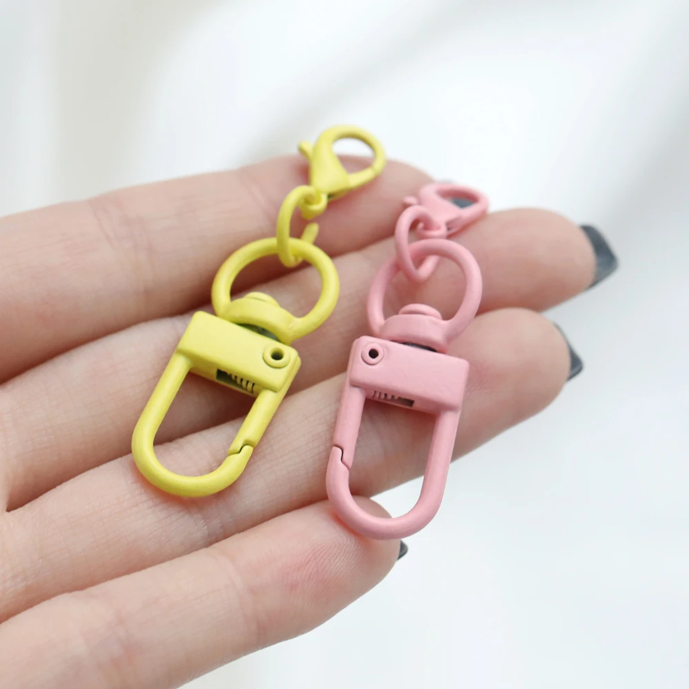 5/10Pcs DIY 열쇠 고리 가방 펜 던 트 액세서리에 대 한 14mm 랍스터 걸쇠와 다채로운 합금 스냅 랍스터 걸쇠 후크 도매