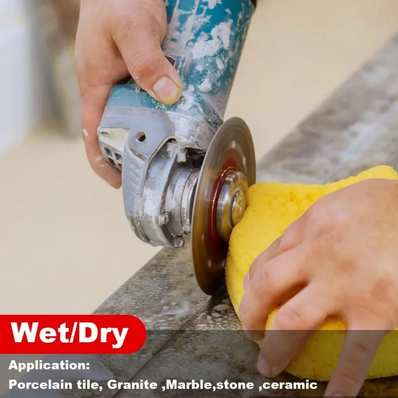 다이아몬드 드라이 커팅 블레이드 디스크, 도자기 세라믹 타일 터보 얇은 석기, 대리석 105 115, 125mm, 1 개