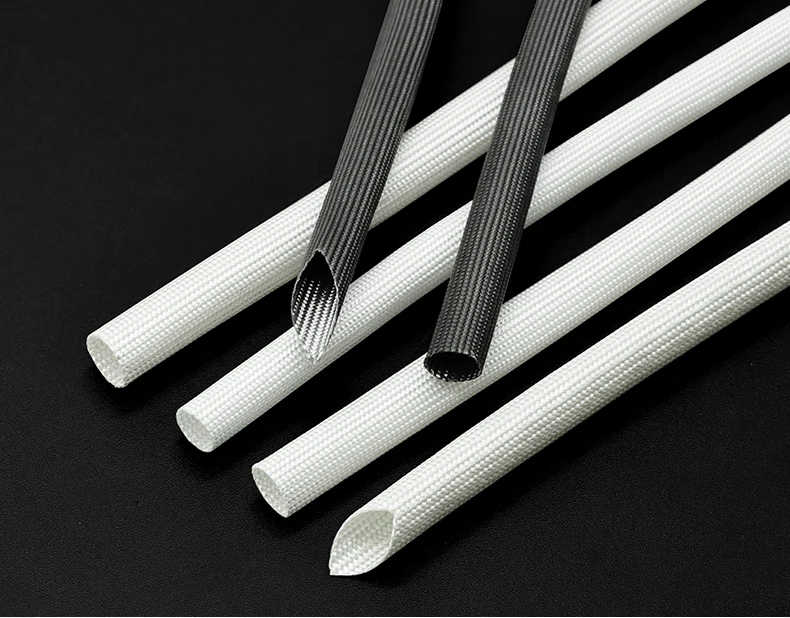 5/10M ID 1mm ~ 30mm 편조 유리 섬유 슬리브 600 Deg.C 고온 화학 유리 섬유 튜브 유리 섬유 슬리브