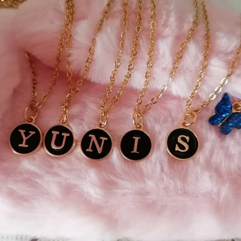 12x14 미리메터 A-Z 편지 매력 에나멜 매력 알파벳 초기 편지 수제 펜던트 Diy 팔찌 보석 만들기 도매