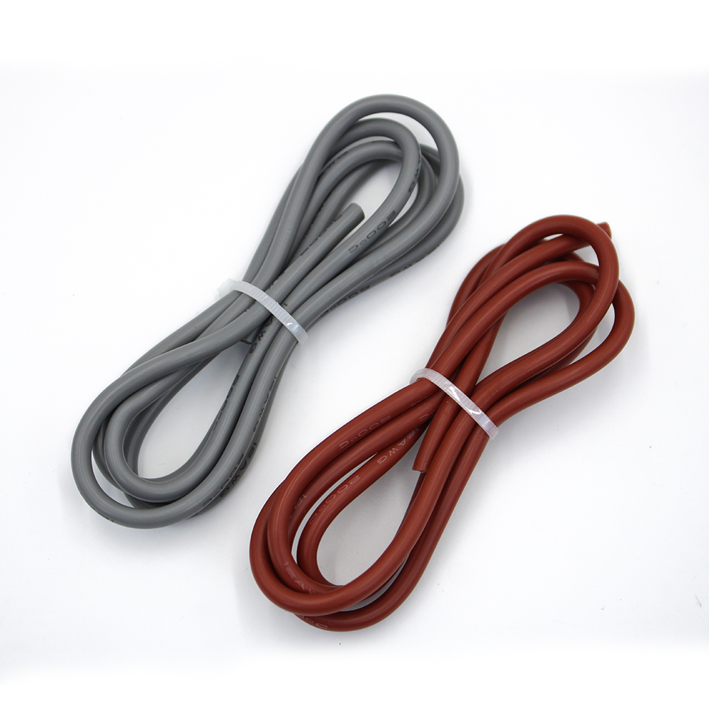 10 미터 와이어 실리콘 12 14 16 18 20 22 24 26 28 30 AWG 5m 빨간색 및 5m 검정색 고품질 컬러 케이블