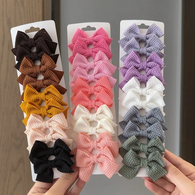 4/6/10Pcs 부드러운 목화 활 머리핀 소녀 달콤한 디자인 머리핀 컬러 블록 섬세한 Hairgripe Barrettes Kawaii 어린이 액세서리 title=4/6/10Pcs 부드러운 목화 활 머리핀 소녀 달콤한 디자인 머리핀 컬러 블록 섬세한 Hairgripe Barrettes Kawaii 어린이 액세서리