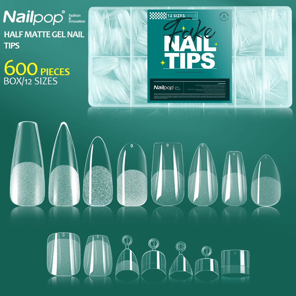 Nailpop 600PCS 소프트 젤 X 네일 팁 풀 커버 관 스틸레토 가짜 손톱 엑스트라 쇼트 아몬드 스퀘어 젤 틀린 네일 팁 title=Nailpop 600PCS 소프트 젤 X 네일 팁 풀 커버 관 스틸레토 가짜 손톱 엑스트라 쇼트 아몬드 스퀘어 젤 틀린 네일 팁