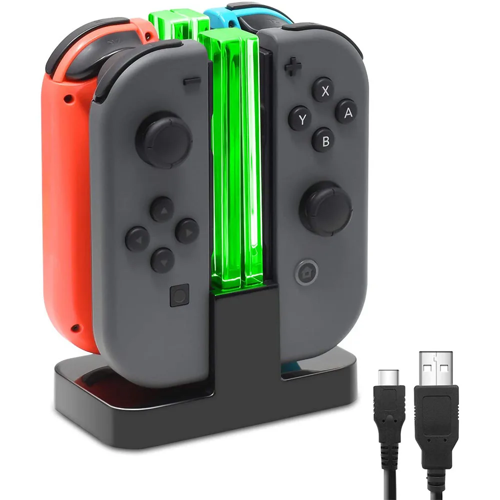 Nintend Switch 4 컨트롤러 충전기 LED 표시기 Nitendo Switch 용 충전 도킹 스테이션 Nintendoswitch NS Joy-con 액세서리 title=Nintend Switch 4 컨트롤러 충전기 LED 표시기 Nitendo Switch 용 충전 도킹 스테이션 Nintendoswitch NS Joy-con 액세서리 