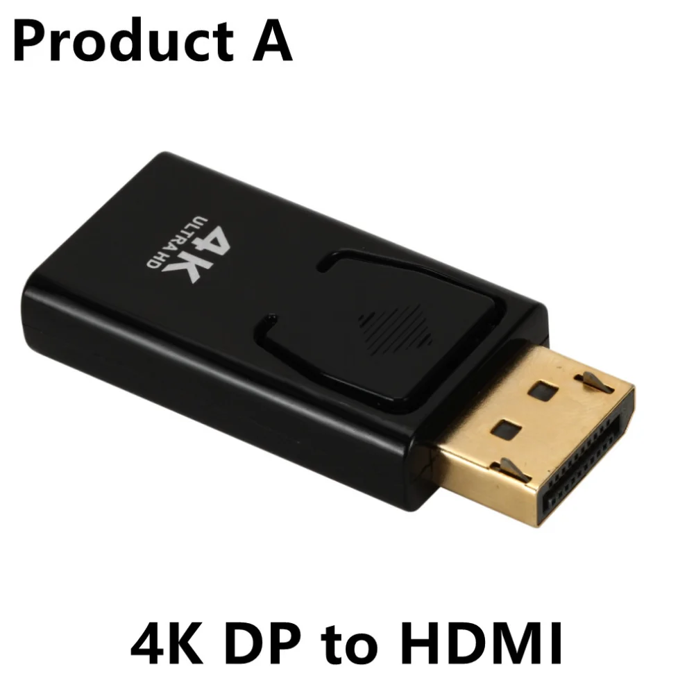 DP-HDMI 호환 어댑터 컨버터, 디스플레이 포트-HDMI 케이블, DP 수-HDMI 암 HD TV 비디오 오디오 어댑터, PC TV용, 4K