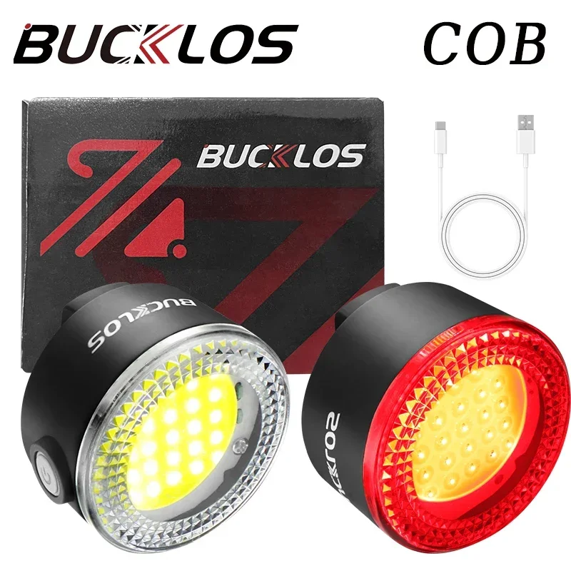 BUCKLOS COB 자전거 미등 헤드 라이트 USB 충전식 자전거 안전 경고등 MTB LED 전면 후면 랜턴 사이클링 램프 세트 title=BUCKLOS COB 자전거 미등 헤드 라이트 USB 충전식 자전거 안전 경고등 MTB LED 전면 후면 랜턴 사이클링 램프 세트 