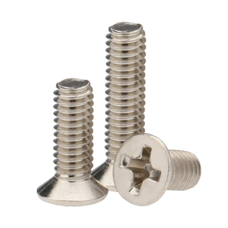 DELL SAMSUNG IBM HP TOSHIBA용 니켈 도금 전자 수리 나사, M1.2 M1.6 M1.7 M2 M2.5 M3 M4 KM, 로트당 100 개