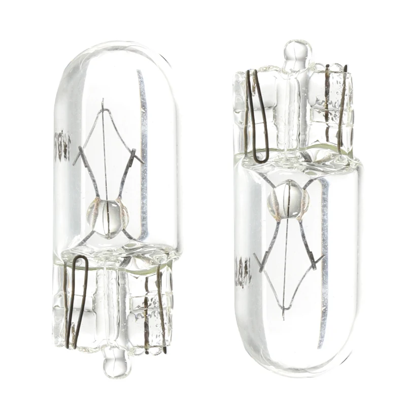 10 X 흰색 T10 W5W 501 194 명확한 신호 램프 유리 12V 5W 따뜻한 흰색 W2.1x9.5d 단일 필라멘트 자동차 전구 자동 조명