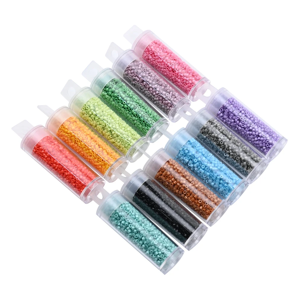 1200pcs 일본 유리 씨앗 구슬 보석에 대 한 유니폼 2mm SeedBeads Diy 팔찌 목걸이 만들기 작은 공예 구슬