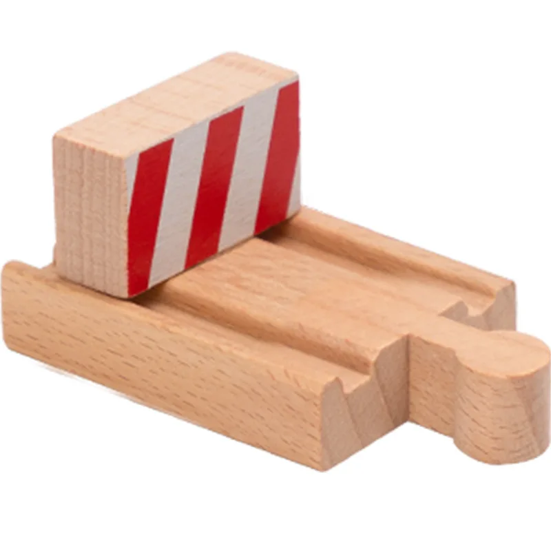 새로운 나무 트랙 액세서리 너도밤 나무 나무 철도 기차 트랙 부품 브랜드 나무 트랙에 적합 어린이를위한 교육 장난감