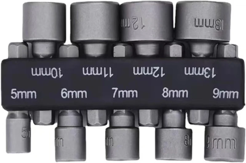 9 개/대 5mm-13mm 육각 소켓 슬리브 노즐 너트 드라이버 세트 스크루 드라이버 세트 Schroevendraaier 세트 비트 세트 도구 소켓 렌치