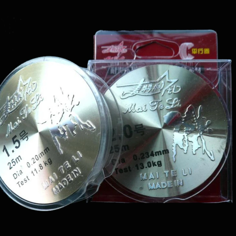 슈퍼 강한 낚시 라인 25m 루어 나일론 낚시 라인 바위 낚시 나일론 클리어 서브 메인 Monofilament 낚시 라인 잉어 Pesca