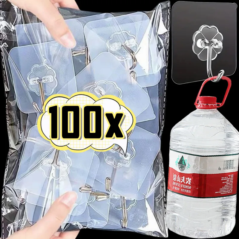 투명 자기 접착제 벽 후크 헤비 듀티 다목적 벽 후크 키 홀더 수건 홀더 주방 욕실 액세서리 title=투명 자기 접착제 벽 후크 헤비 듀티 다목적 벽 후크 키 홀더 수건 홀더 주방 욕실 액세서리 