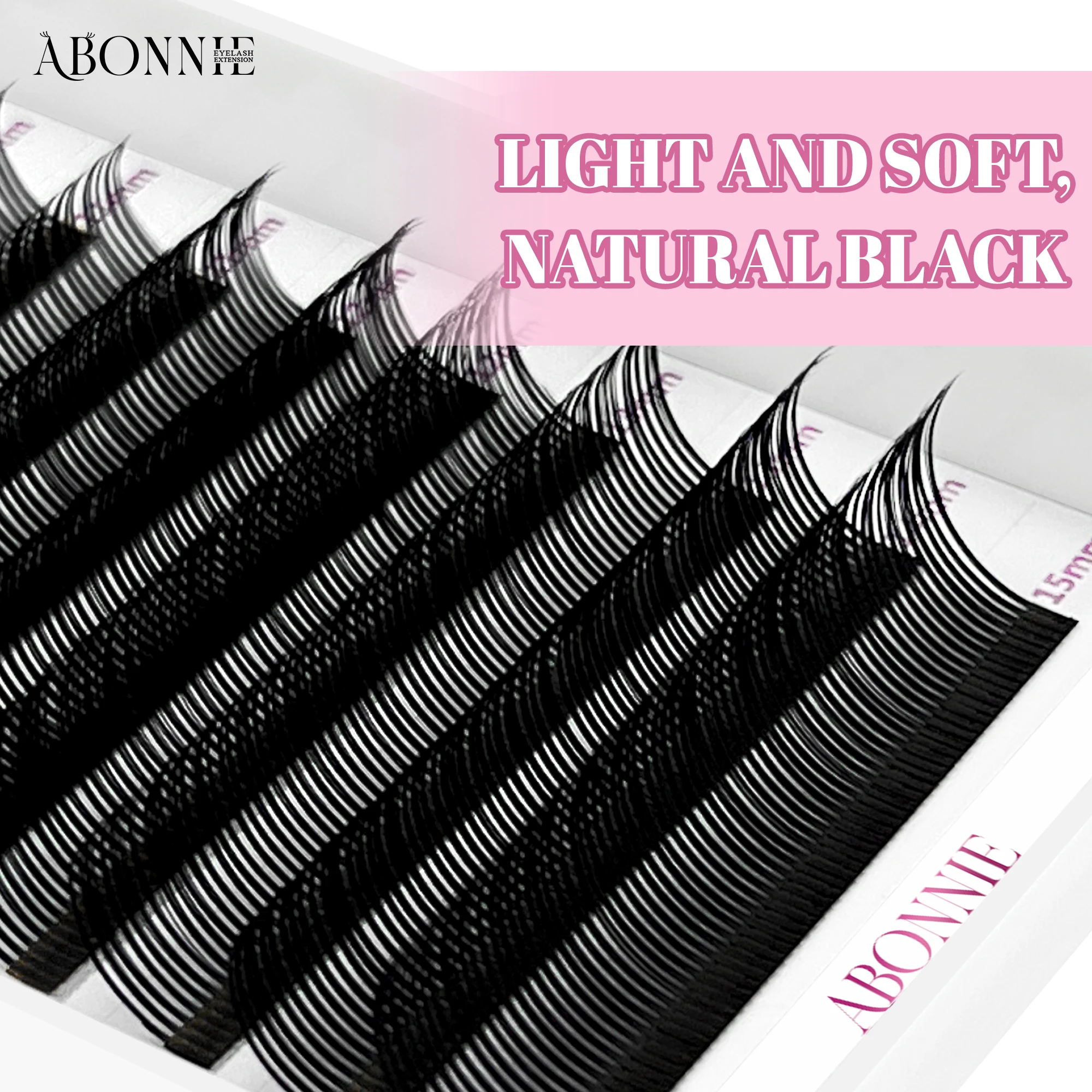 Abonnie 5D 꽃 속눈썹 스파이크 속눈썹 연장 푹신한 볼륨 팬 Wispy Lash Premade
