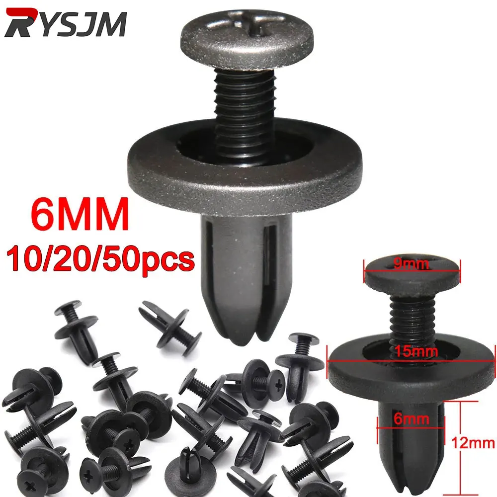 10 ~ 50pcs 자동차 6mm 구멍 플라스틱 리벳 패스너 푸시 클립 도요타에 대한 블랙 자동차 차량 도어 트림 패널 리테이너 패스너 클립 title=10 ~ 50pcs 자동차 6mm 구멍 플라스틱 리벳 패스너 푸시 클립 도요타에 대한 블랙 자동차 차량 도어 트림 패널 리테이너 패스너 클립 
