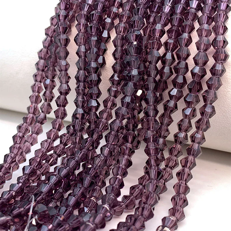 다채로운 오스트리아 크리스탈 더블 콘 비즈, 유리 비즈, 벌크 스페이서 비즈, DIY 바느질 쥬얼리 제작, 도매, 3mm, 4mm, 6mm