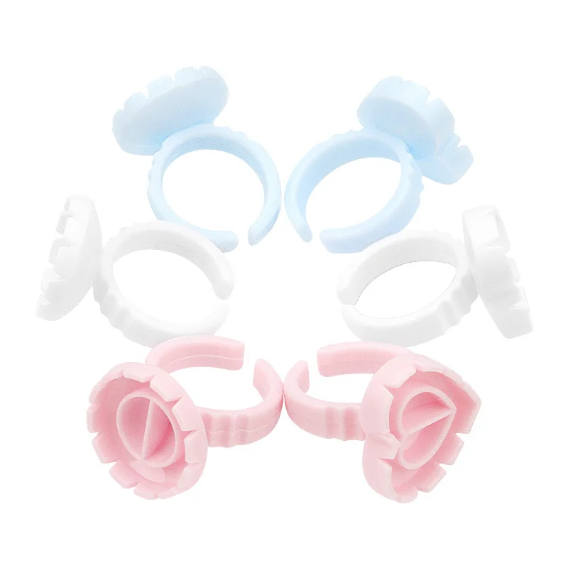 AILEISHI 일회용 속눈썹 연장 접착제 링 컵 문신 안료 홀더 용기 속눈썹 도구 공급업체, 100 개/백 도매